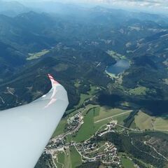 Flugwegposition um 11:38:41: Aufgenommen in der Nähe von Gußwerk, Österreich in 2162 Meter